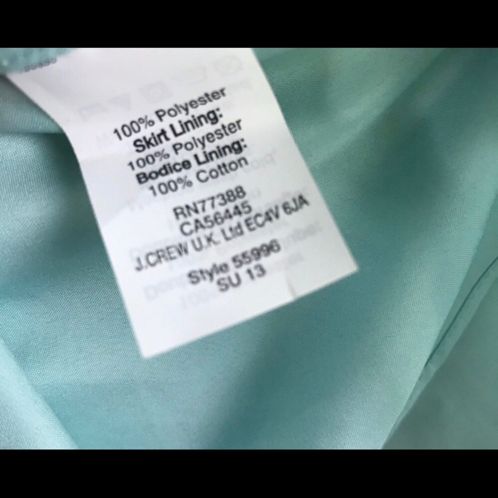 J. CREW Teal Arabella Chiffon Dress Size 8 Wedding Bridesmaid Prom Formal Event - Picture 4 of 5